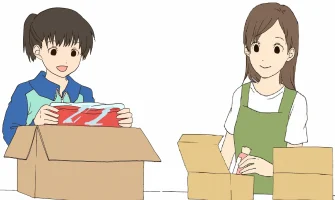 梱包・検品・加工のイラスト